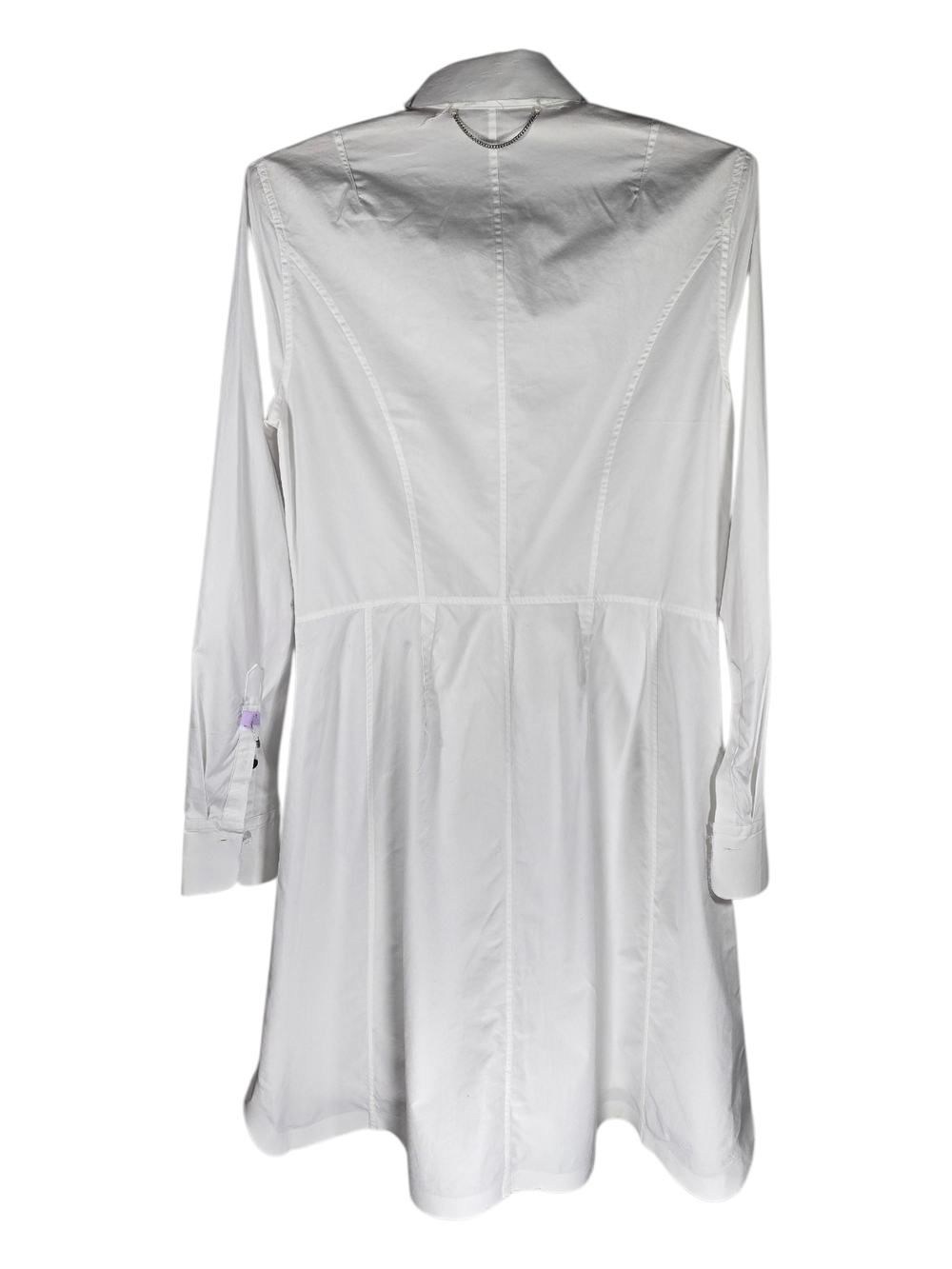 Rag & Bone White Poplin Button-Up Shirt Dress Raw Hem - Picture 2 of 3